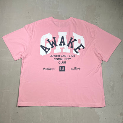 Awake NY Gap Pink Tee Size Large USED x18072