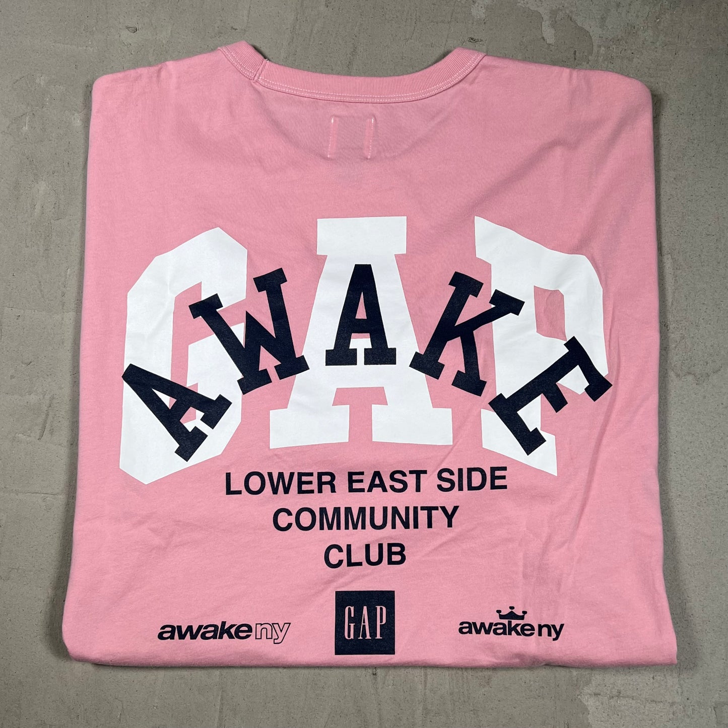 Awake NY Gap Pink Tee Size Large USED x18072