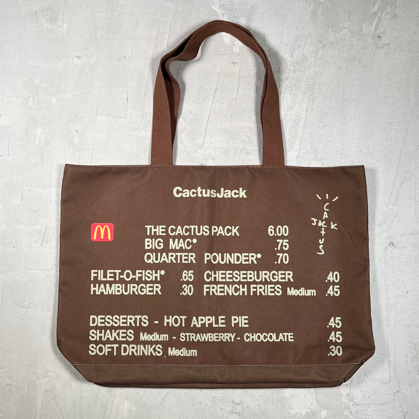 Cactus Jack McDonalds Brown Tote Bag USED x18069