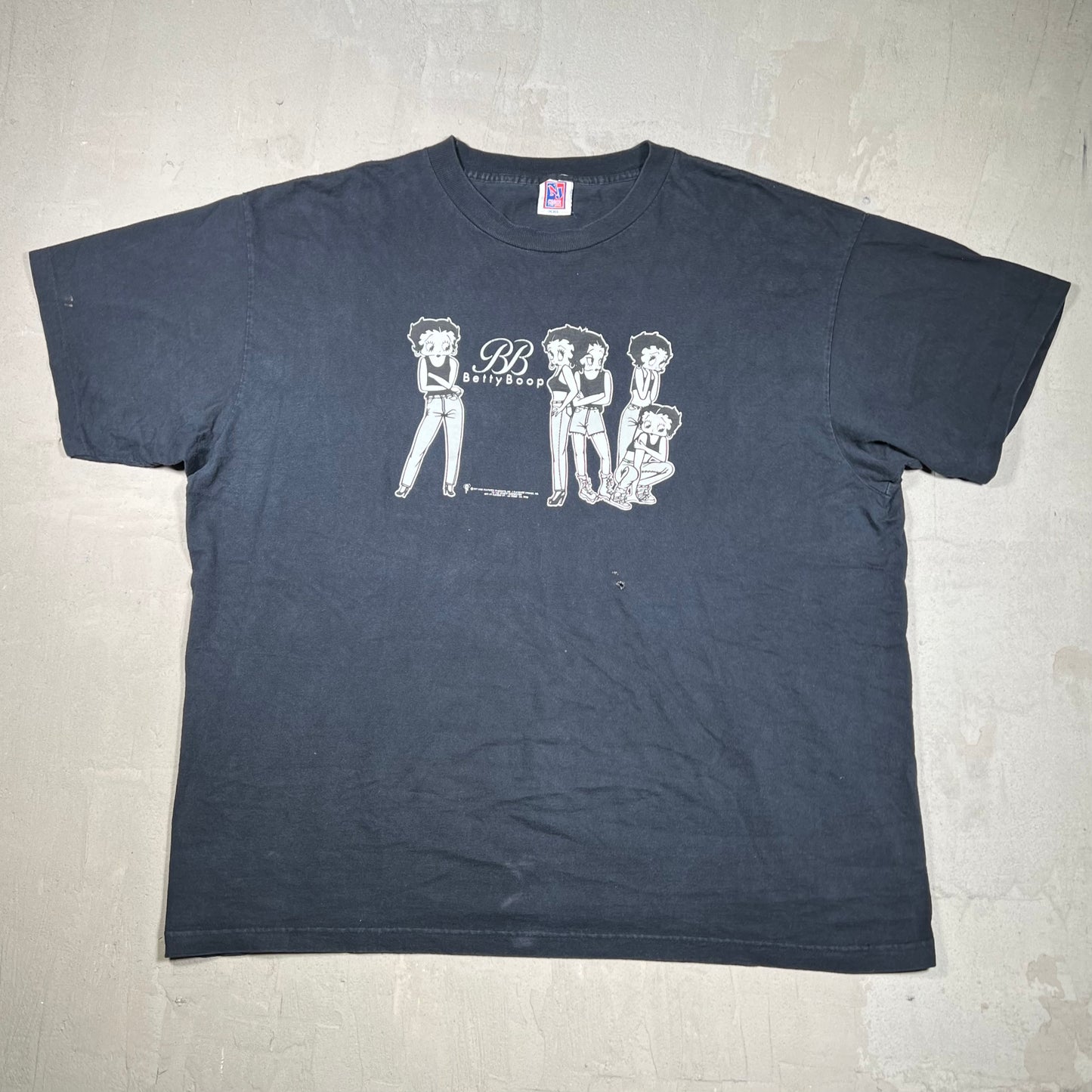 1997 Betty Boop Calvin Klein Spoof Black Tee Size XXL USED v19872