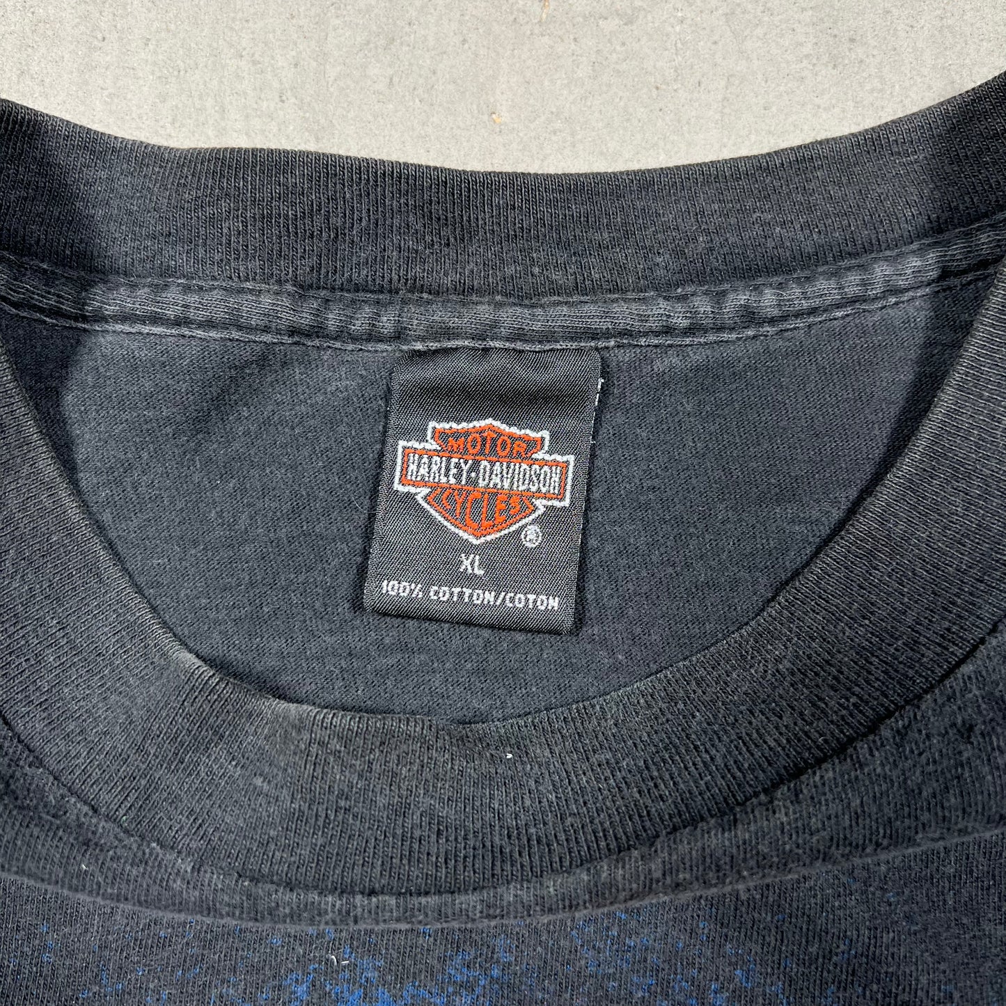 1998 Harley Davidson "El Paso" Flames Black Longsleeve Size XL USED v19868