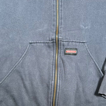 Y2K Dickies Washed Navy Waffle Lined Hoodie Size Large USED v19873