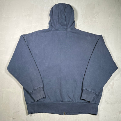 Y2K Dickies Washed Navy Waffle Lined Hoodie Size Large USED v19873