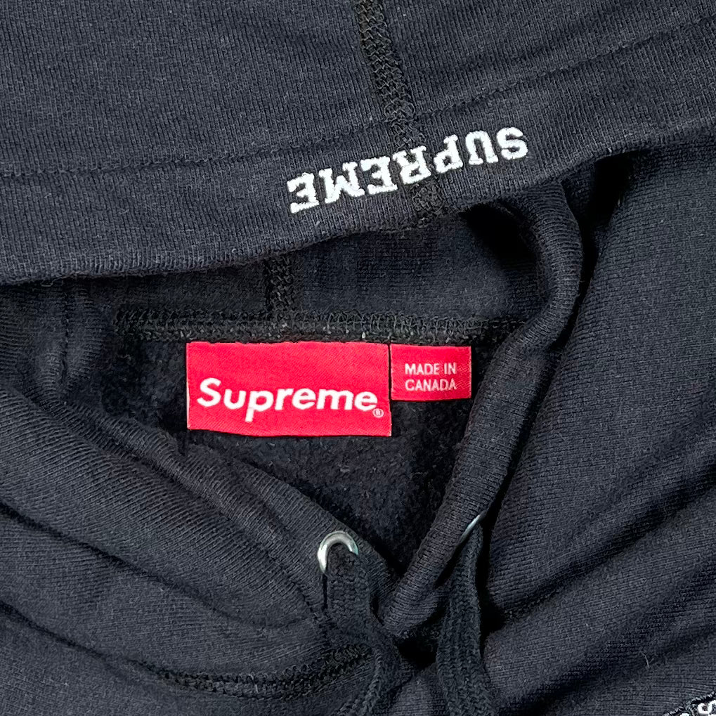 Supreme Repeat S Logo Black Hoodie Size Large USED x18090