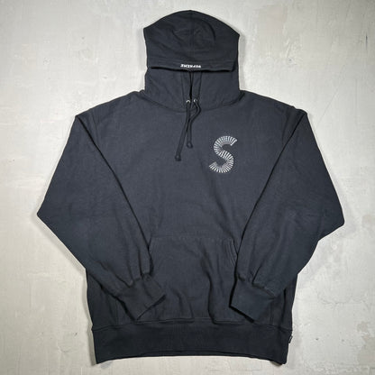 Supreme Repeat S Logo Black Hoodie Size Large USED x18090