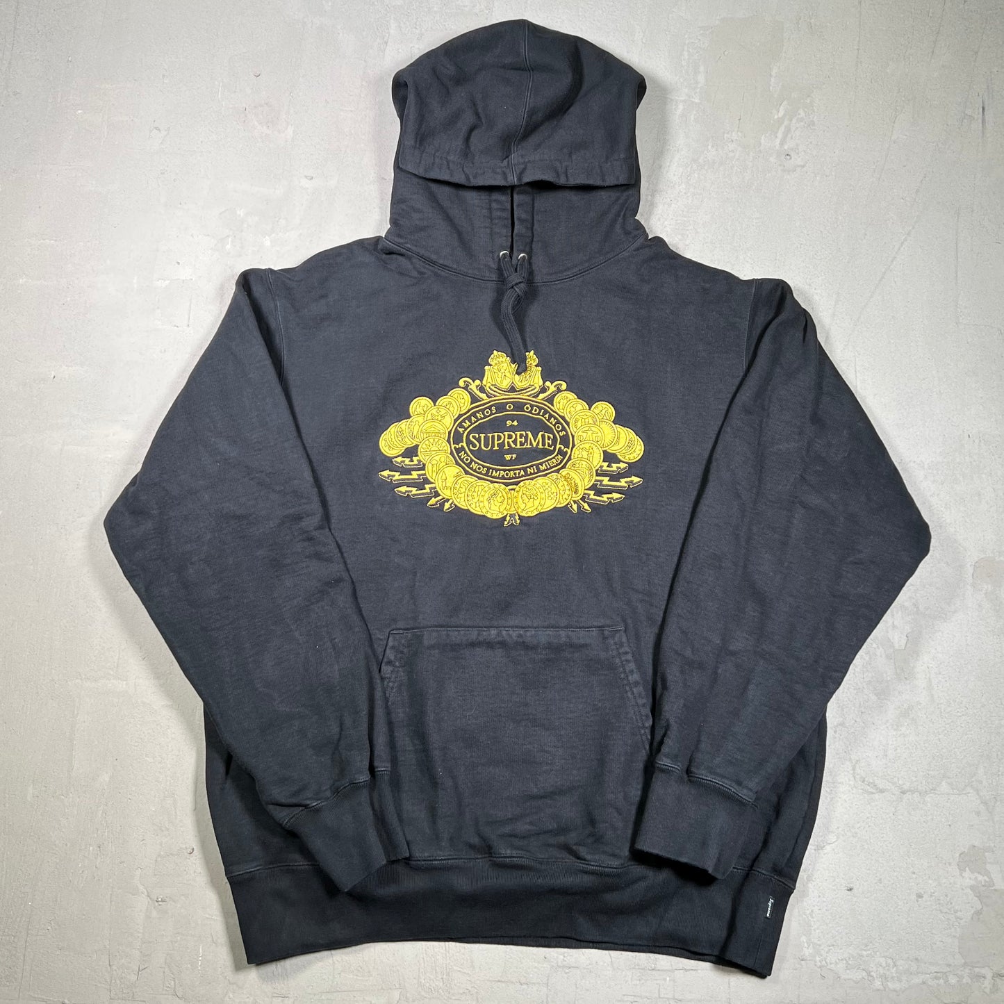 Supreme Love or Hate Black Hoodie Size XL USED x18099