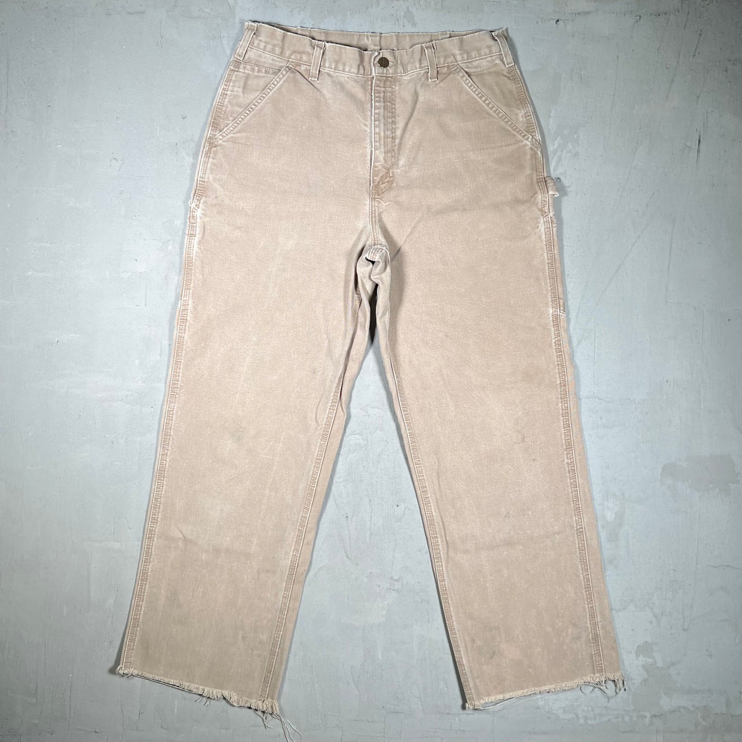Y2K Carhartt Tan Carpenter Pants Size 34x36 USED v19891