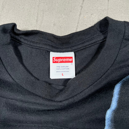 Supreme Snowman Black Tee Size Large USED x18034