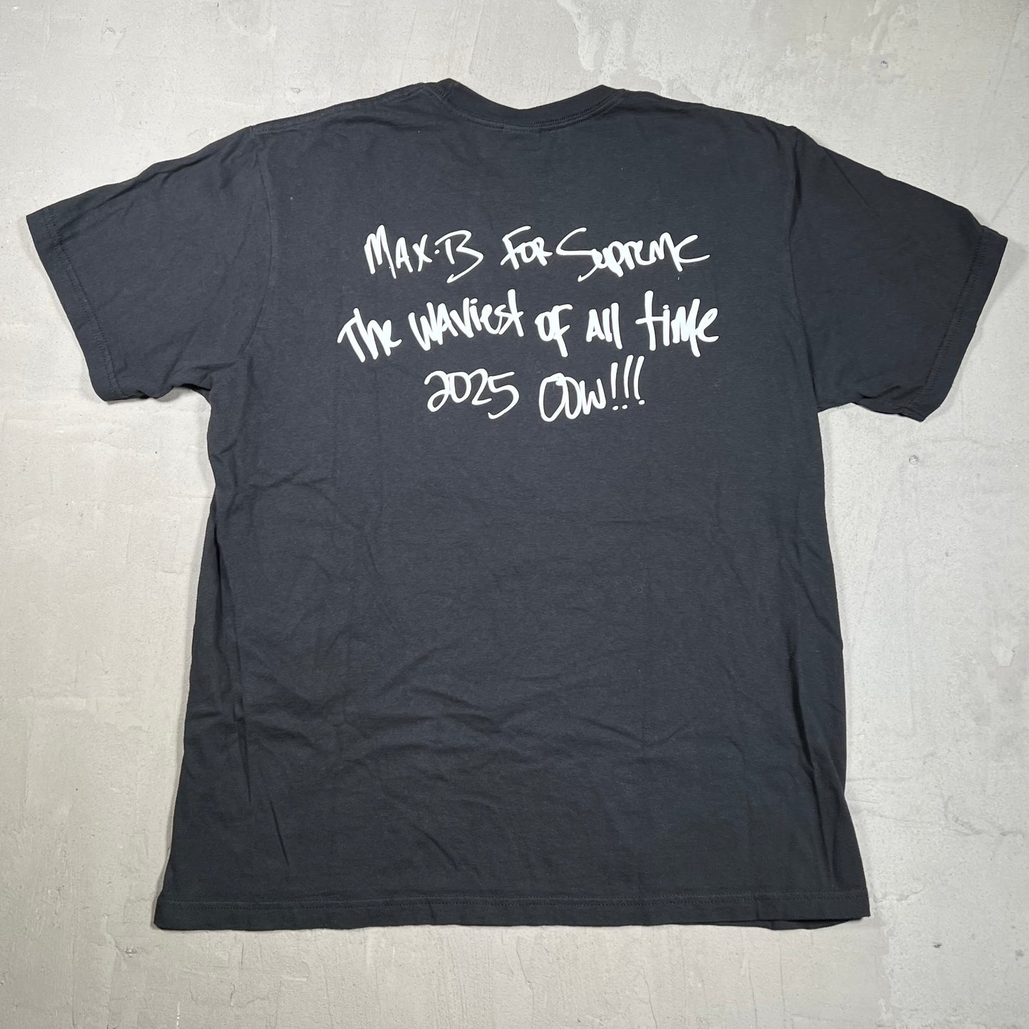 Supreme Max B Black Tee Size Medium USED x18101