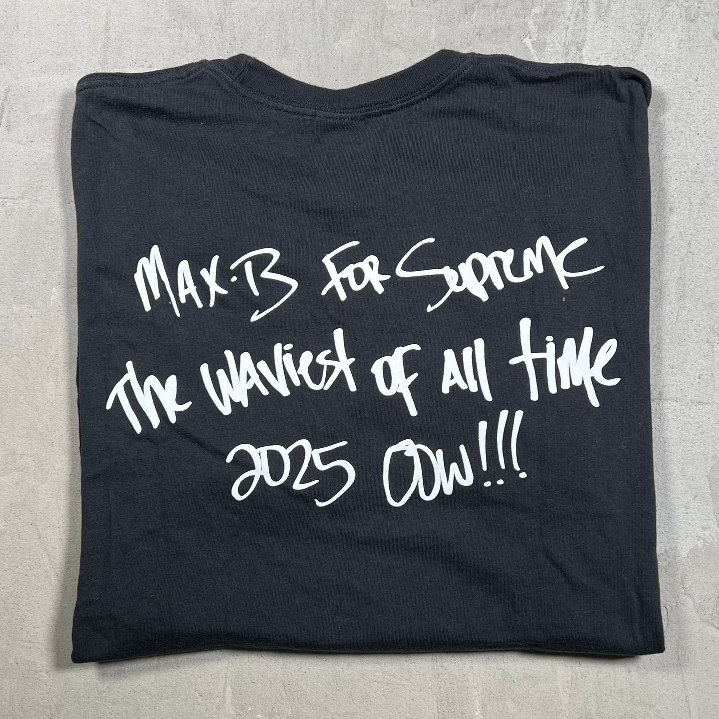 Supreme Max B Black Tee Size Medium USED x18101