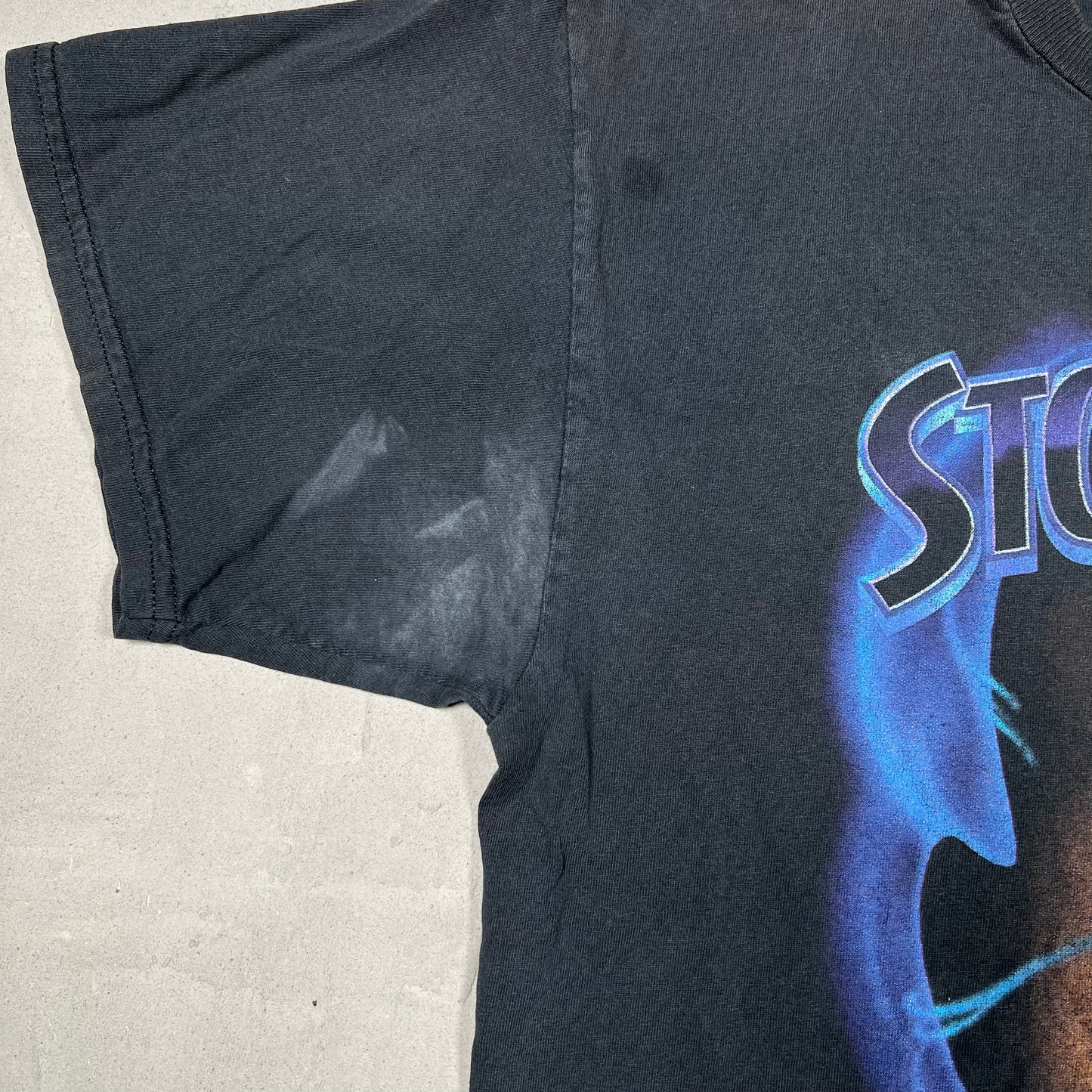 1998 Stone Cold Steve Austin WWF Big Head Black Tee Size Large USED v19900