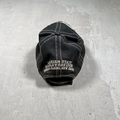 Y2K Harley Davidson Black Sun Faded Hat USED v19890