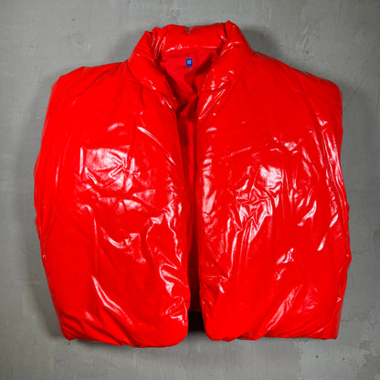 Yeezy Gap Round Bubble Red Jacket Size Large USED x18067