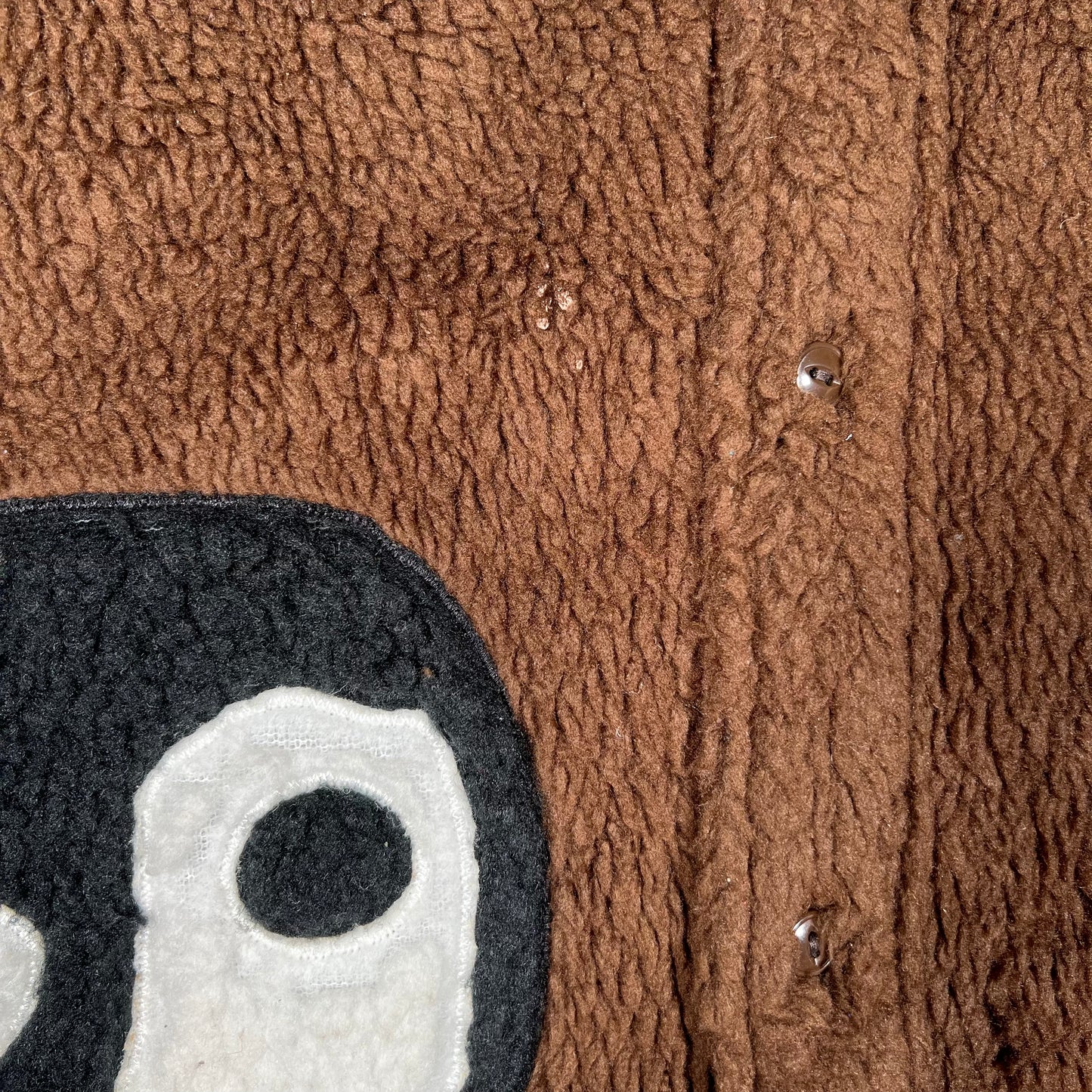 Cactus Plant Flea Market CPFM Big Fuzzy Brown Button Up Fleece Size 3 (XL) USED x18076
