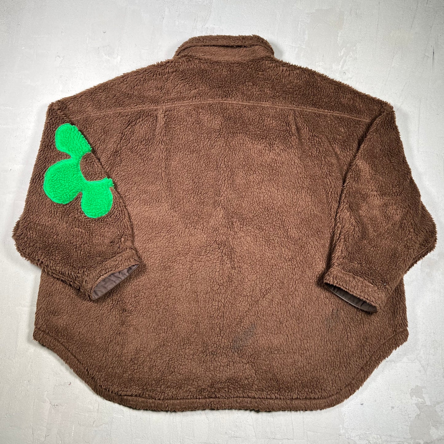 Cactus Plant Flea Market CPFM Big Fuzzy Brown Button Up Fleece Size 3 (XL) USED x18076