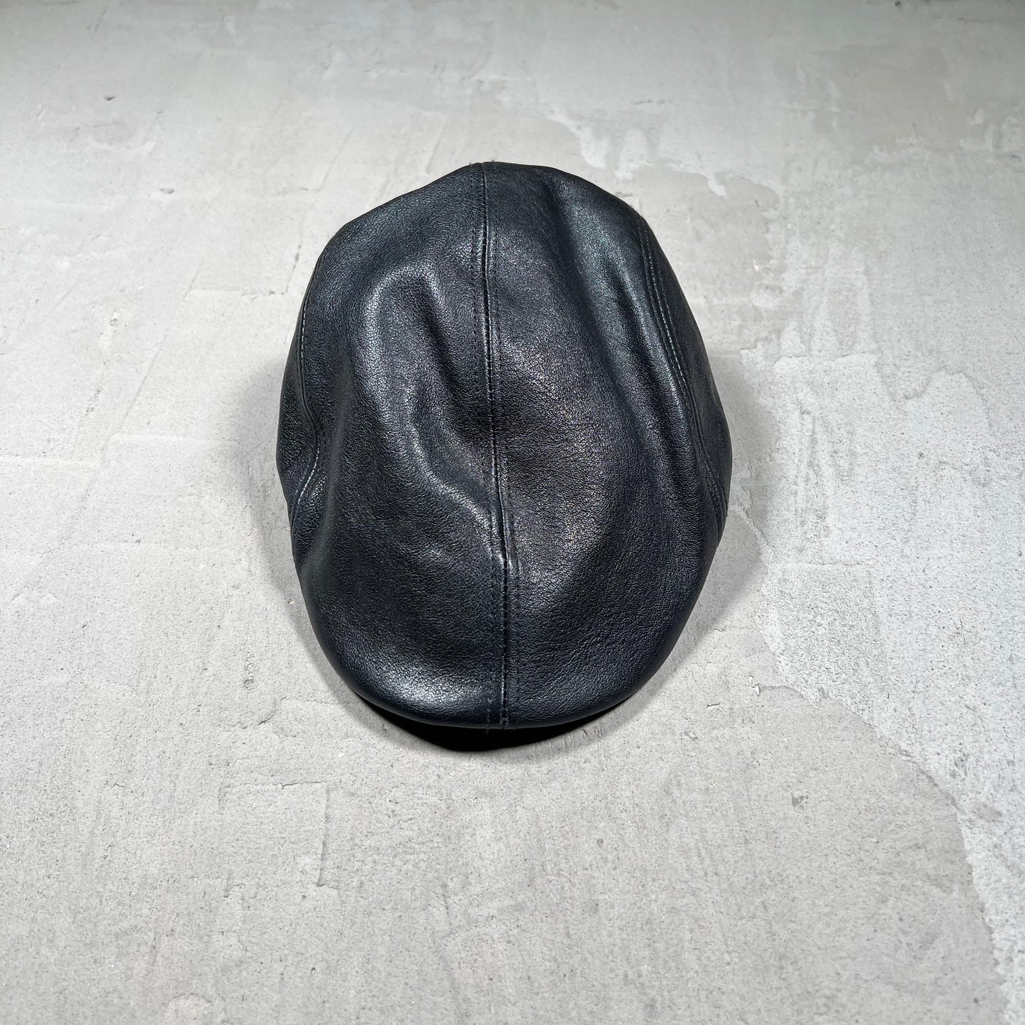 Aime Leon Dore ALD Cabbie Black Leather Hat USED x18064