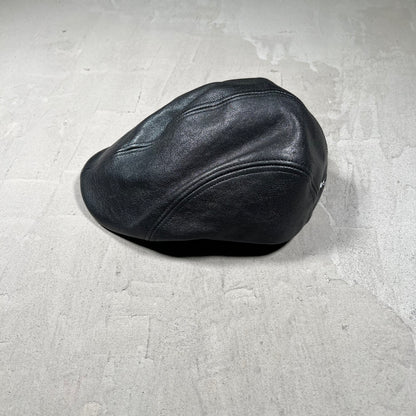 Aime Leon Dore ALD Cabbie Black Leather Hat USED x18064