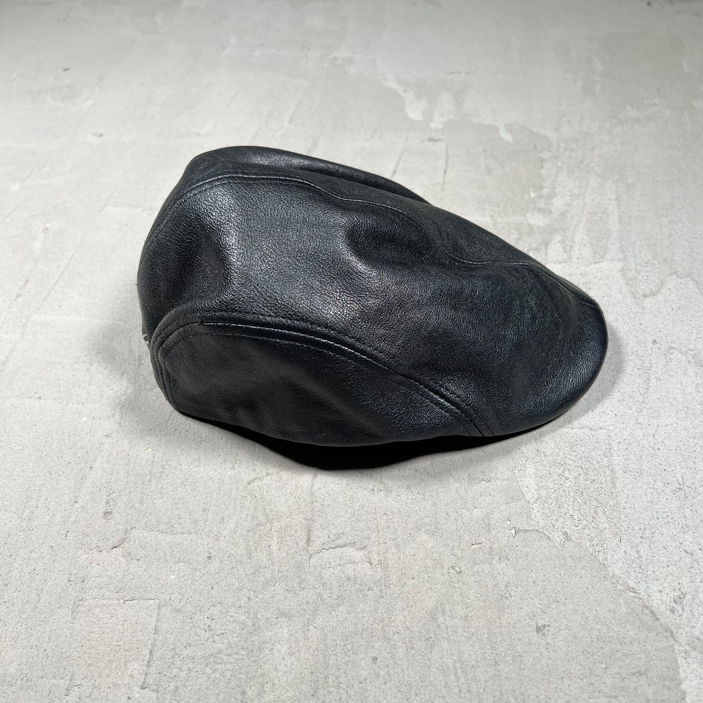 Aime Leon Dore ALD Cabbie Black Leather Hat USED x18064