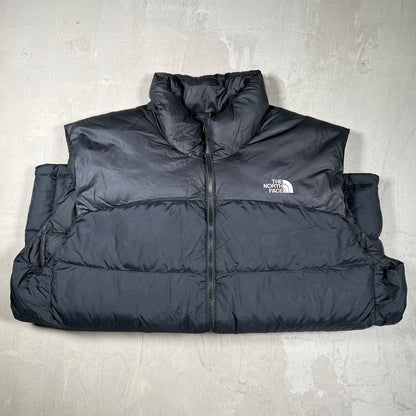 North Face 700 Series Black Puffy Zip Up Vest Size XXL USED v19877