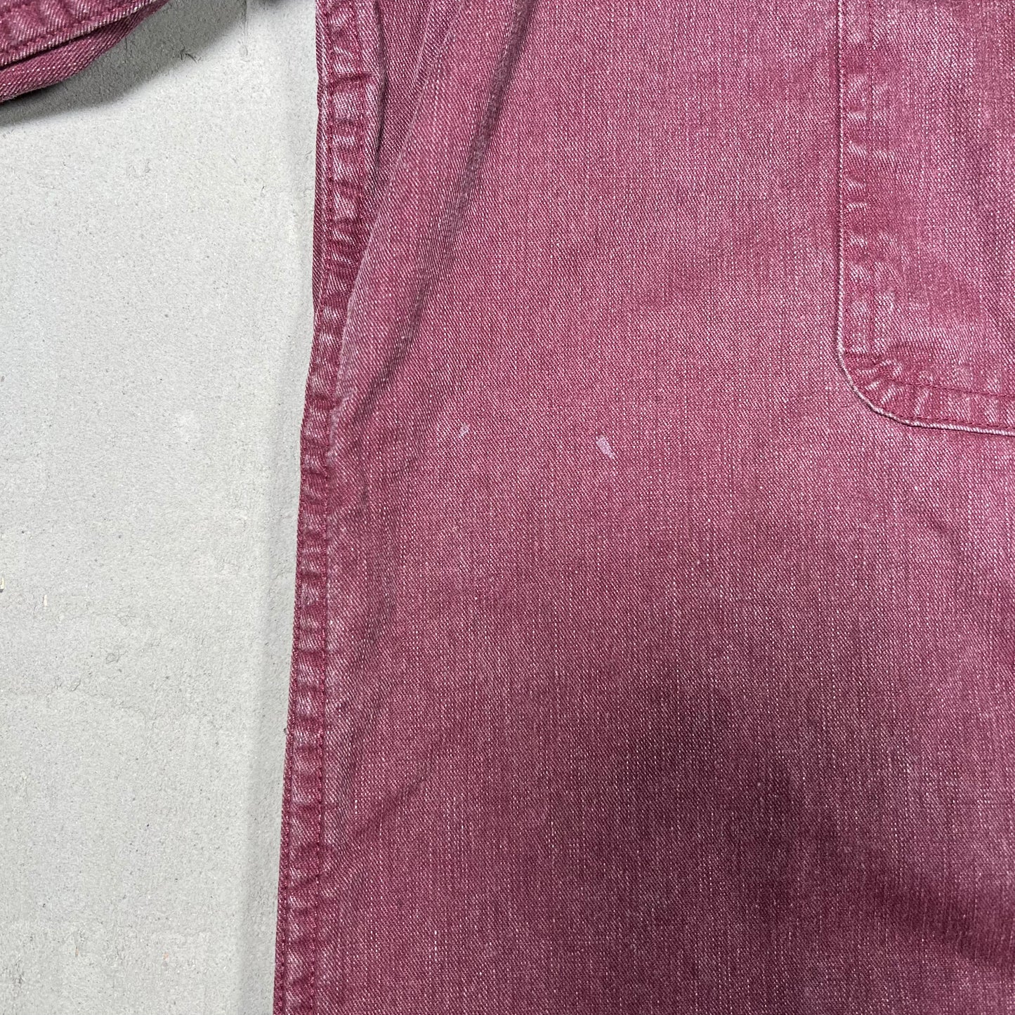 1990s LL Bean Maroon Flannel Lined Button Up Size Large USED v19885