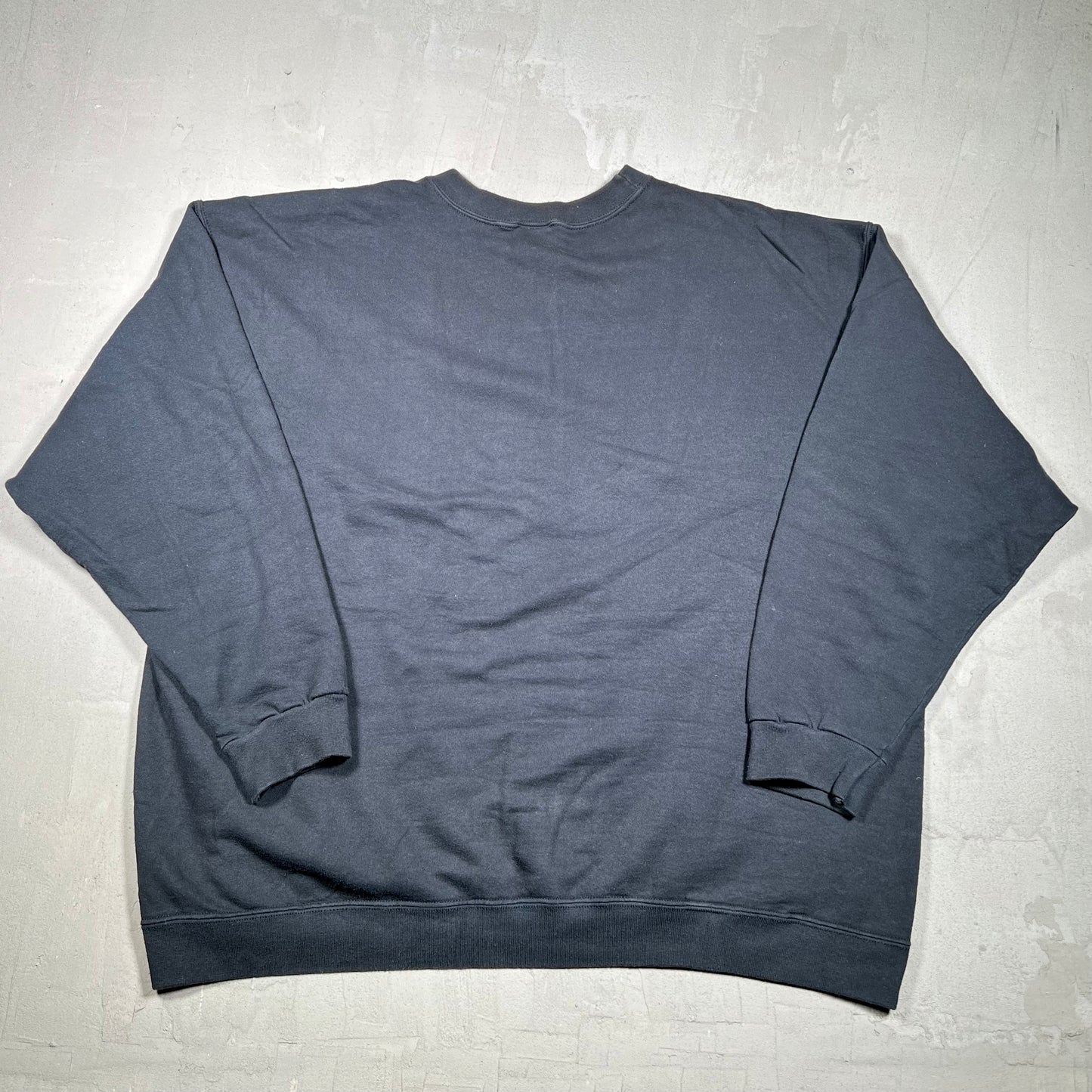 1990s Nike White Swoosh Black Crewneck Size XXL USED v19884