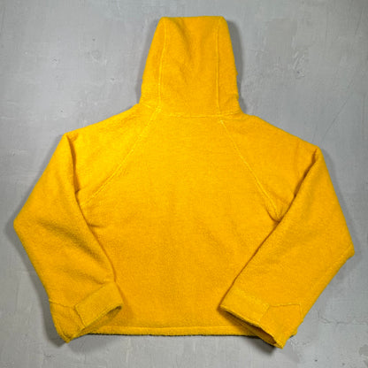 Cactus Plant Flea Market CPFM Fuzzy Balance Yellow Zip Up Fleece Jacket Size 1 (Medium) USED x18094