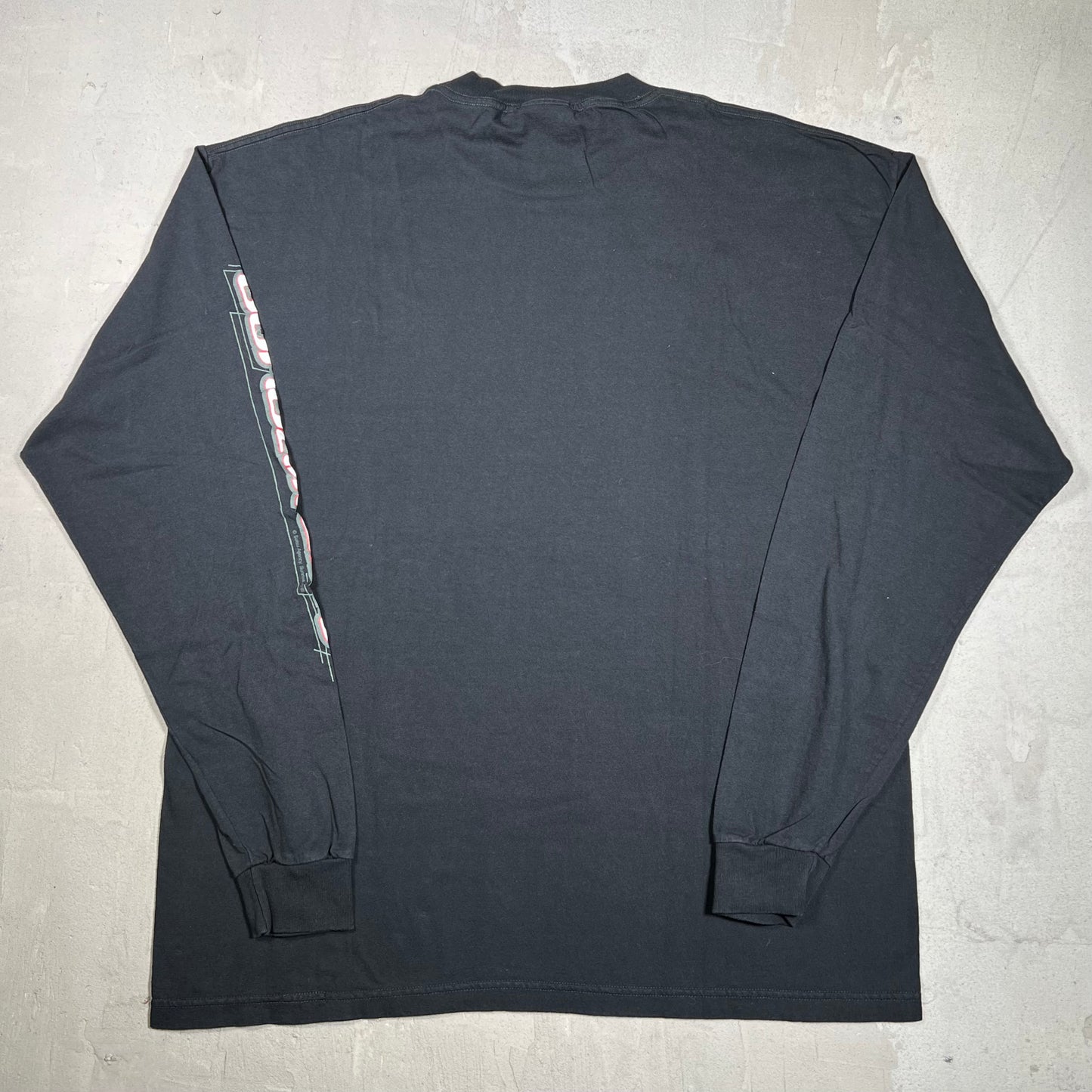 Y2K Gundom Wing Cartoon Black Longsleeve Size XL USED v19878