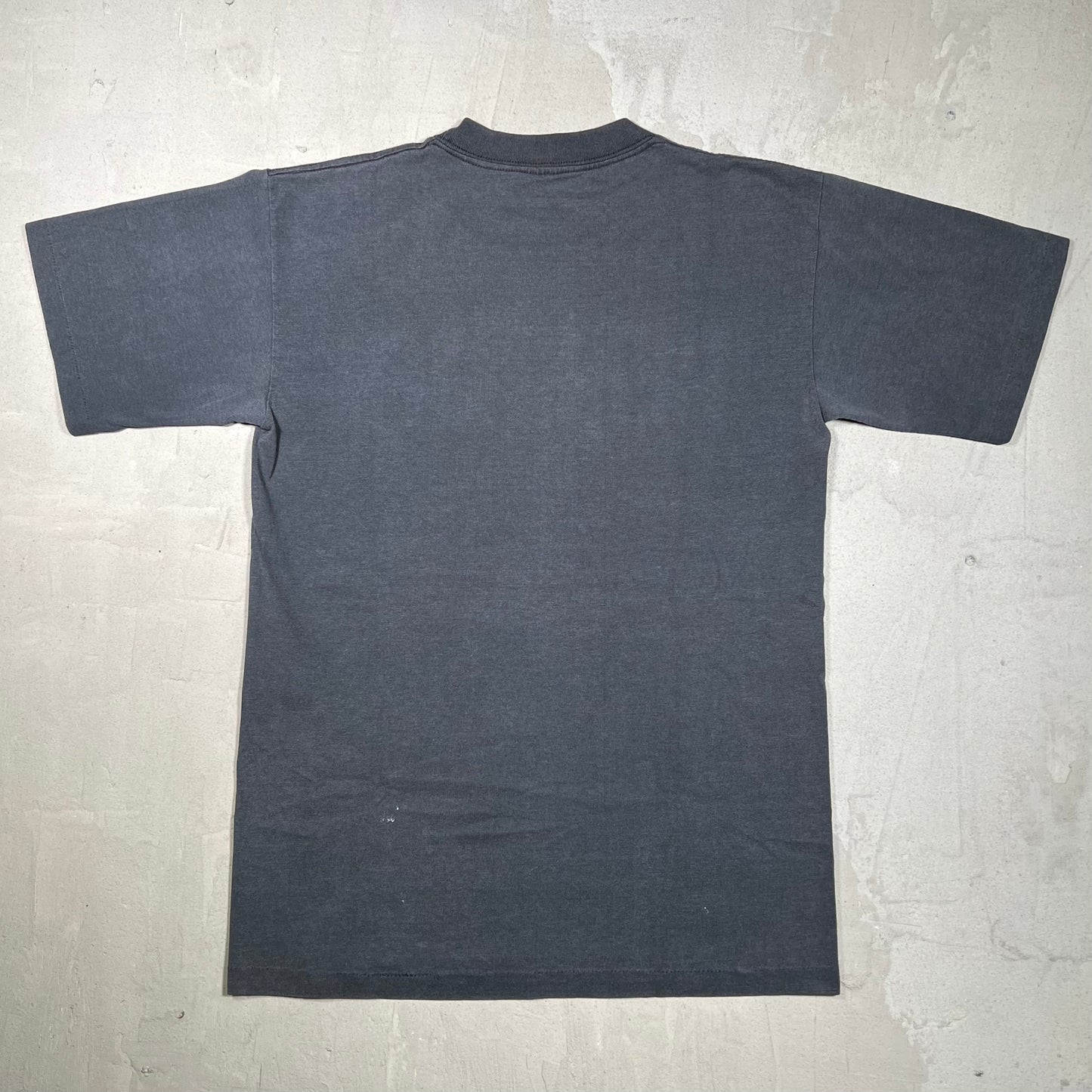 1990 Nascar Racing Real Men Wear Black and Silver Washed Black Tee Size Medium USED v19883