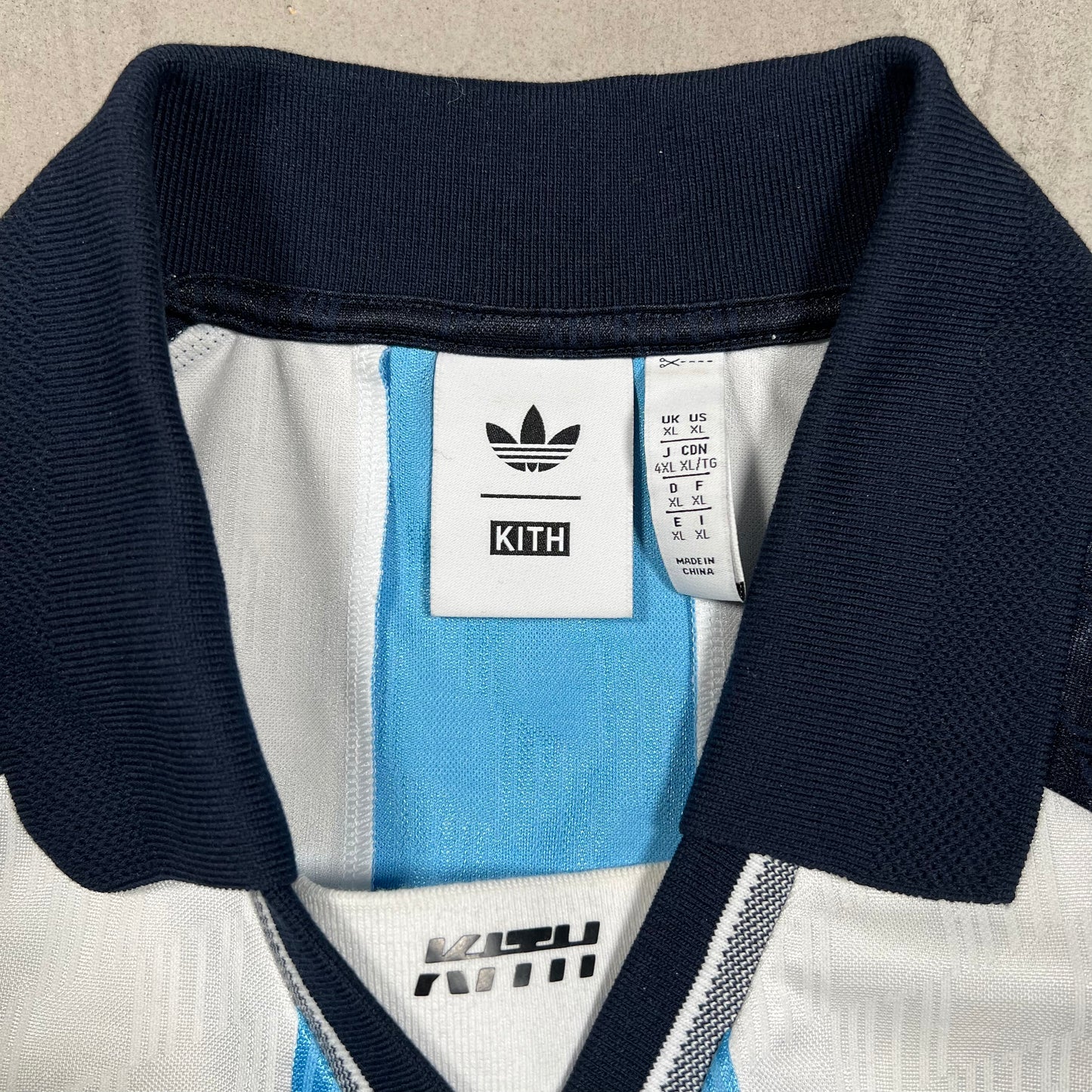 Kith Adidas Football ESPN Blue/White Jersey Size XL USED x18088