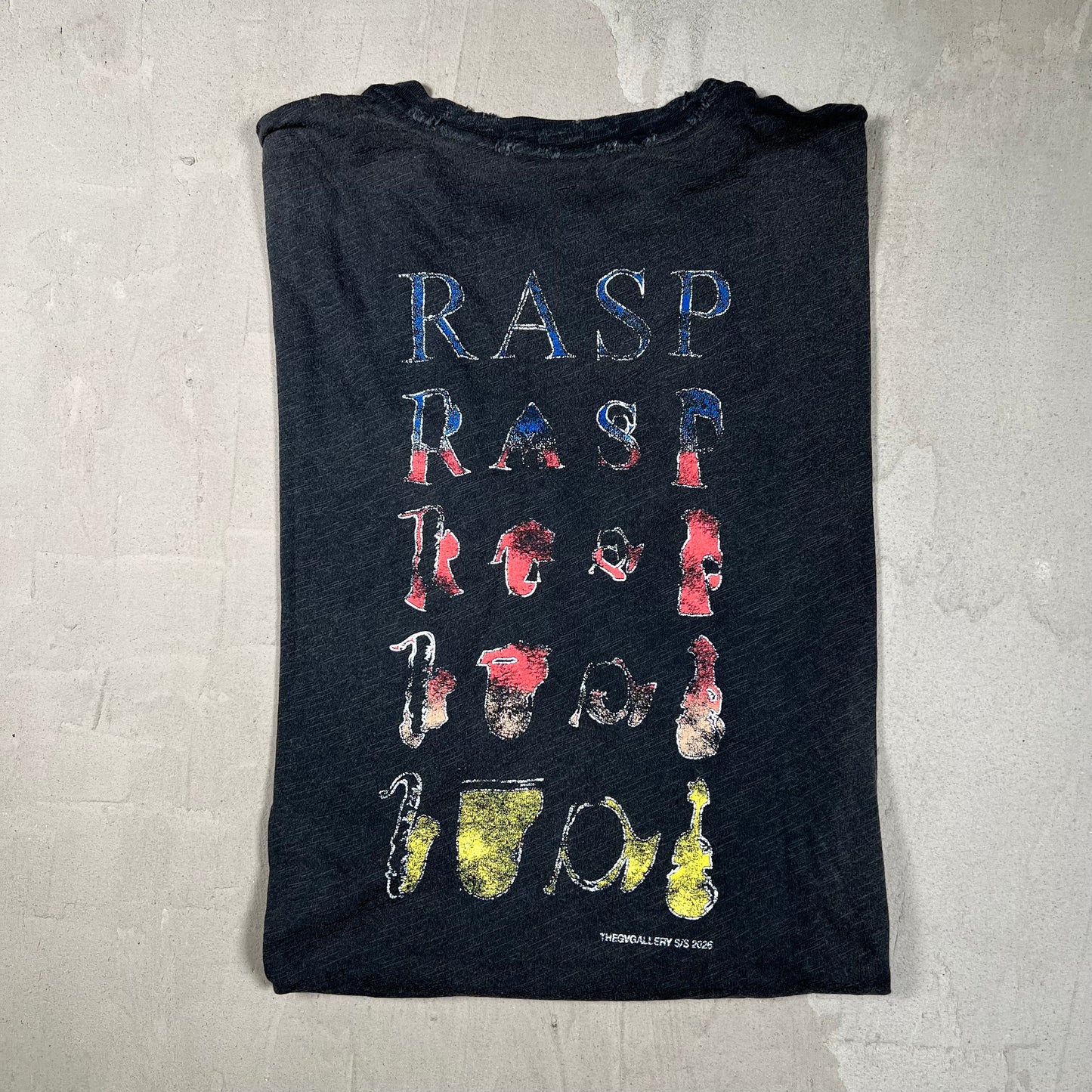 GV Gallery Raspberry Hills Youth Music Black Tee Size Medium USED x18087