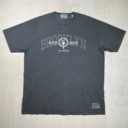 Kith Love Thy City Washed Black Tee Size Medium USED x18092