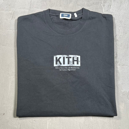Kith Box Logo Cardozo High School Black Tee Size Medium USED x18093