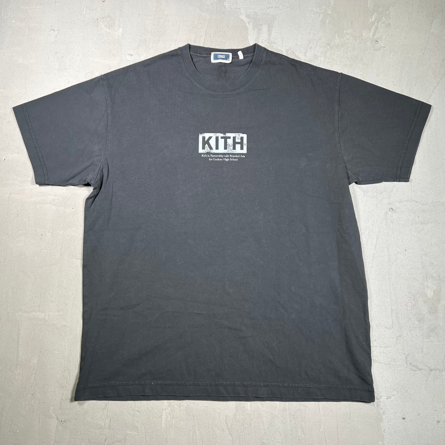 Kith Box Logo Cardozo High School Black Tee Size Medium USED x18093
