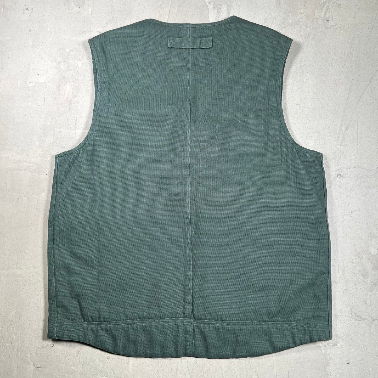 Duluth Trading Co Green Pocketed Fleece Lined Vest Size Large USED v19906