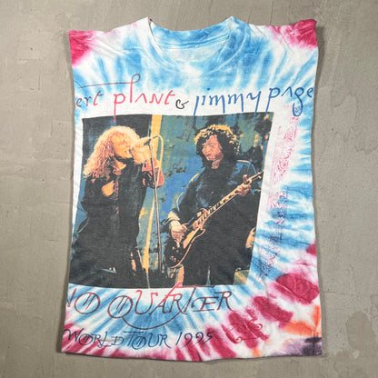 1995 Robert Plant Jimmy Page No Quarter Tie Die Tour Tee Size Large USED v19907