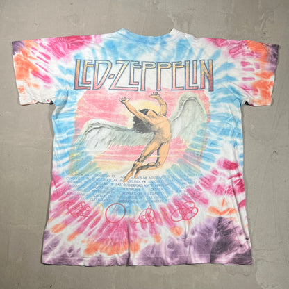 1995 Robert Plant Jimmy Page No Quarter Tie Die Tour Tee Size Large USED v19907