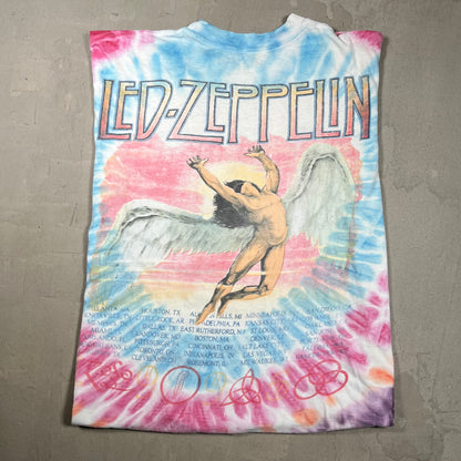 1995 Robert Plant Jimmy Page No Quarter Tie Die Tour Tee Size Large USED v19907