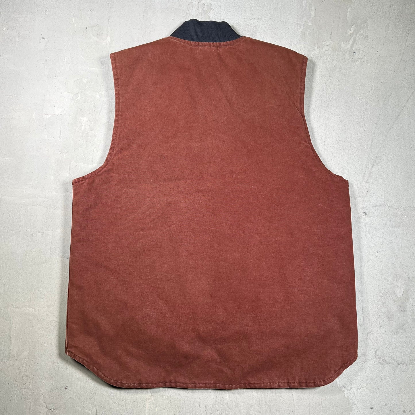 Y2K Carhartt Brown Workwear Zip Up Vest Size Large USED v19905