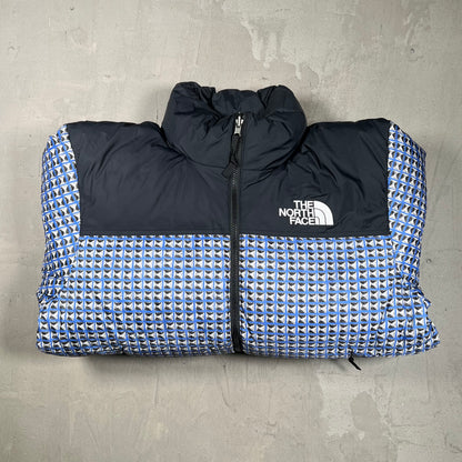 Supreme North Face Studded Nuptse Royal Blue Jacket Size Medium USED x18133
