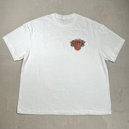 Greedy Unit New York Knicks Suck My White Tee Size Large NEW x18134