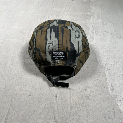 Supreme Military Mossy Oak Trebark Camo Camp Cap hat USED x18106