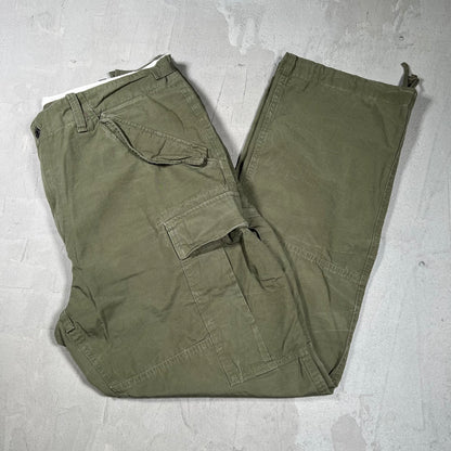 Polo Ralph Lauren Utility Surplus Chino Green Cargo Pants Size 35x30 USED v19903