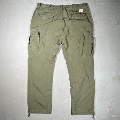Polo Ralph Lauren Utility Surplus Chino Green Cargo Pants Size 35x30 USED v19903