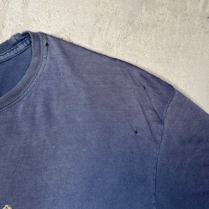Y2K Polo Sport Ralph Lauren Bear Navy Blue Tee Size Medium USED v19898