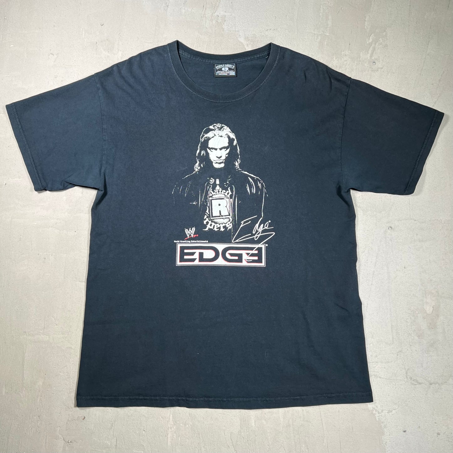 WWE Edge Wrestling Black Tee Size Large USED v19899