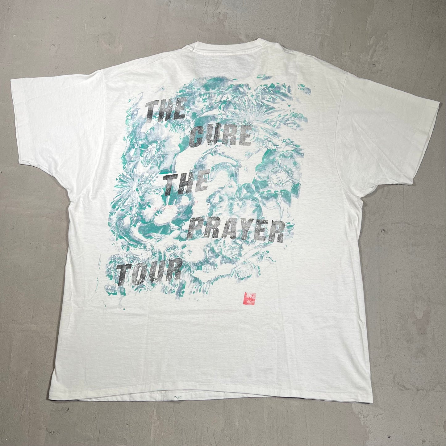 1989 The Cure The Prayer Tour White Tee Size XL USED v19895