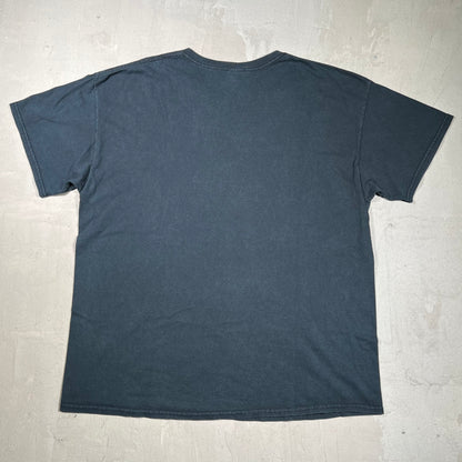 MF Doom Mickey Mouse Cartoon Washed Black Tee Size XL USED v19897