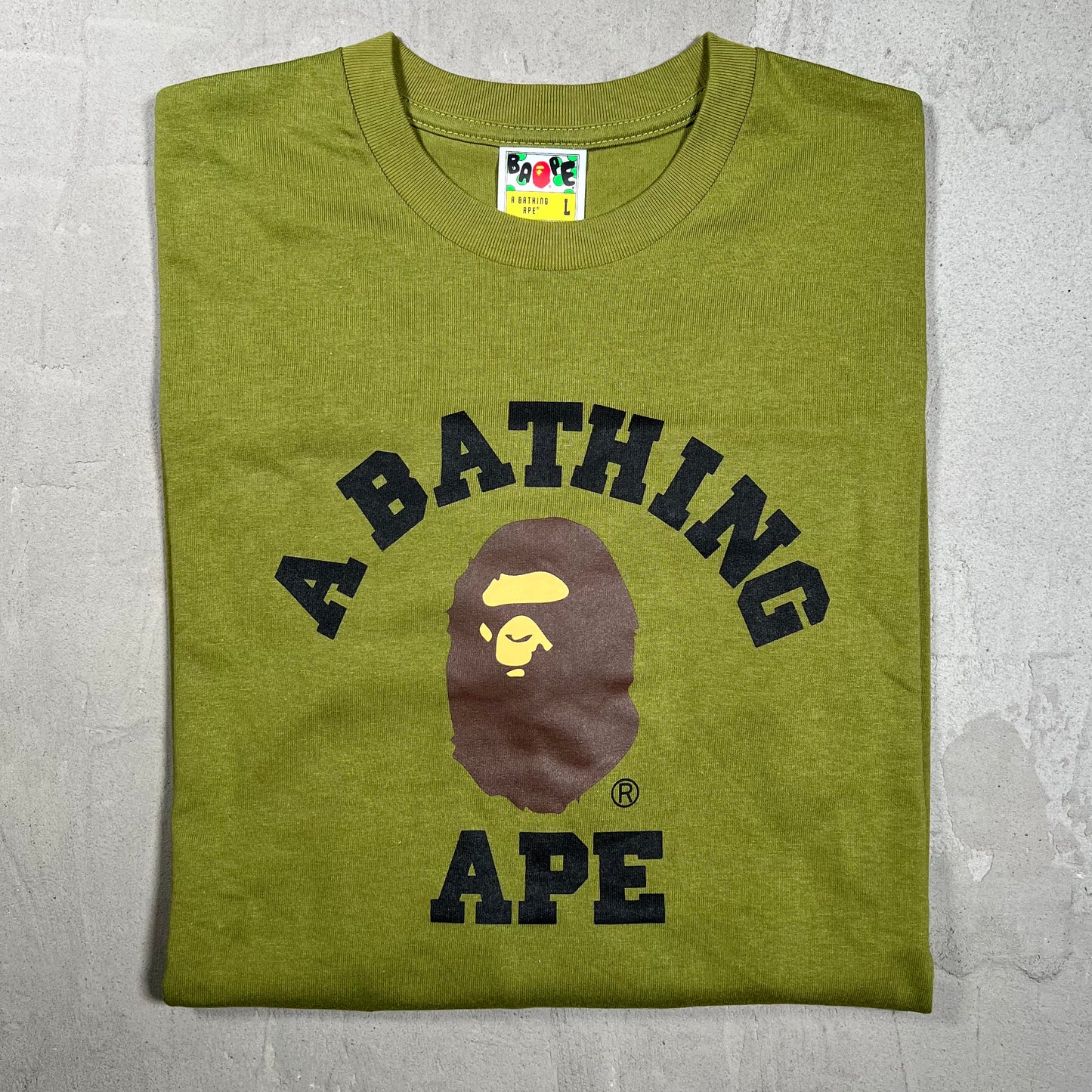 Bape Green Longsleeve Size Large USED x18124