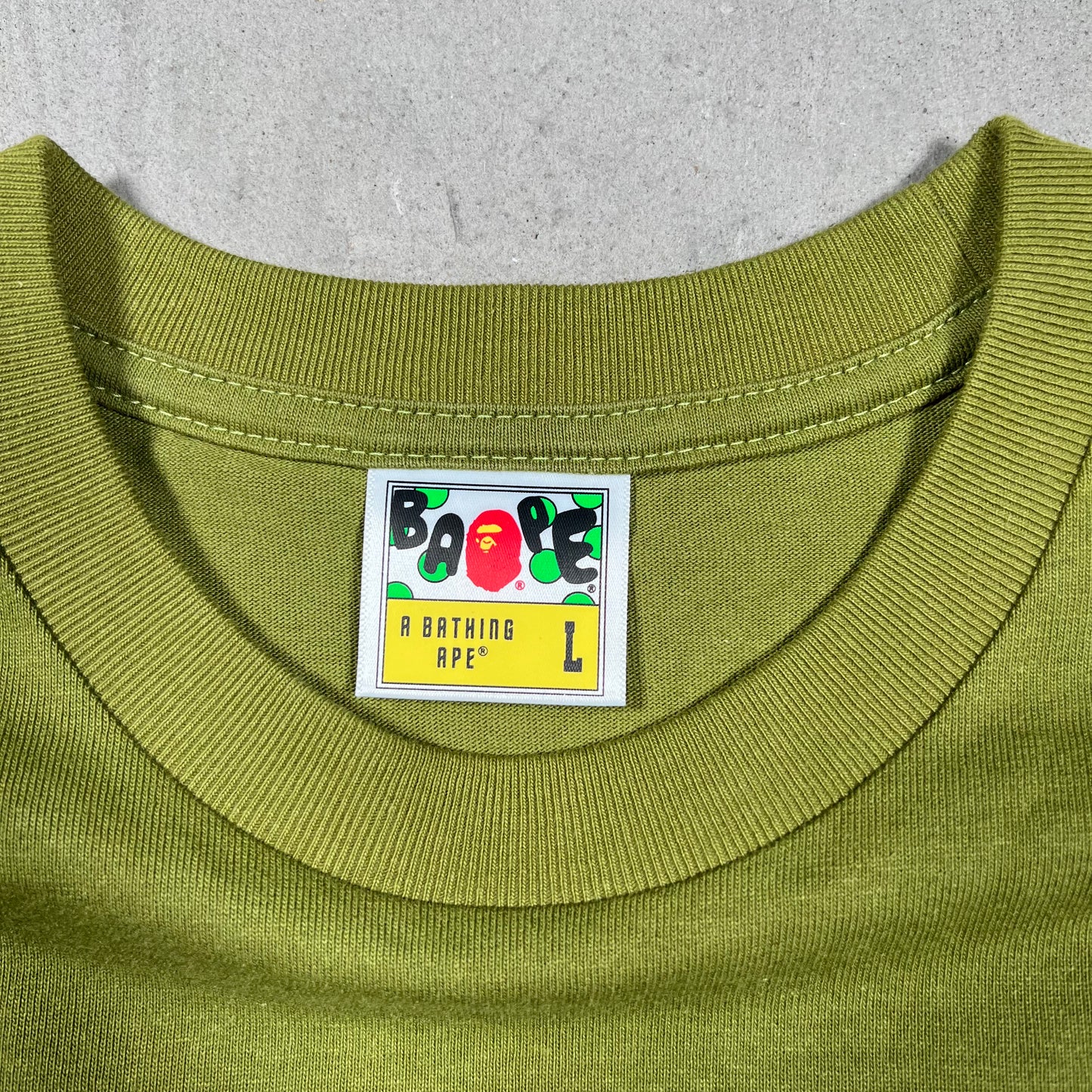Bape Green Longsleeve Size Large USED x18124