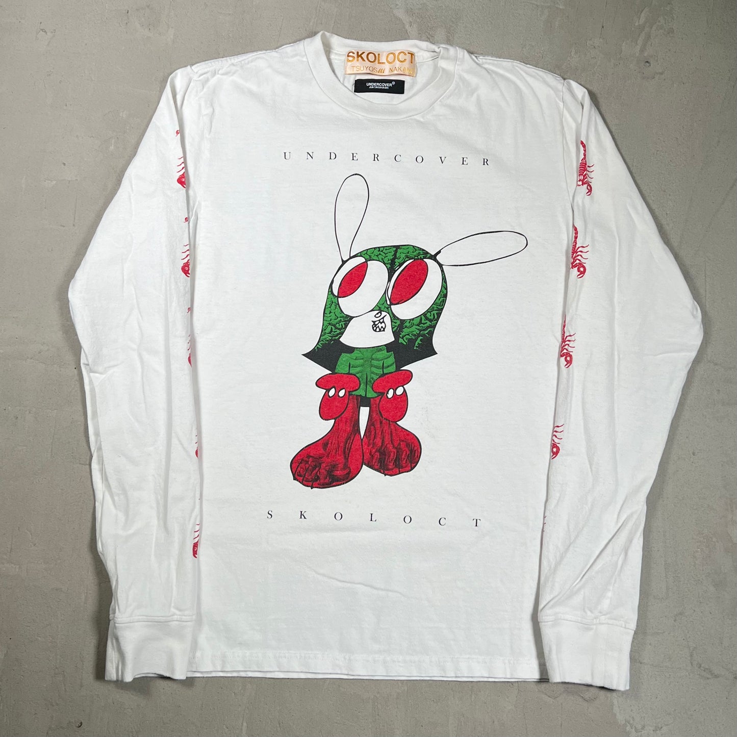 UnderCover Skoloct Spider Scorpion White Longsleeve Size 4 (Large) USED x18116